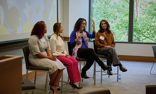 The panel talking during Inclusive Impact Day 2023