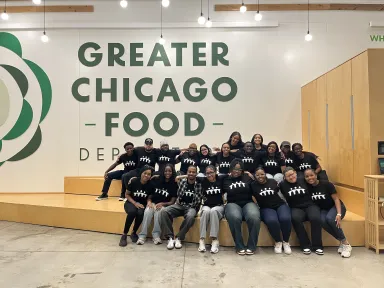 BRIDGE students at the Chicago Food Depository
