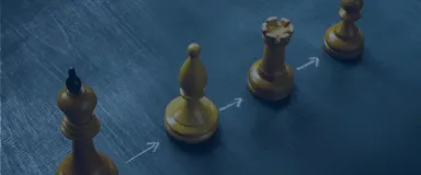 chess pieces lined up with arrows showing the progression of capabilities