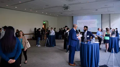 Students presenting products at the Generative AI Student Expo
