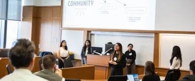 LeBow graduate students competing in the 2024 Marketing Crisis Challenge