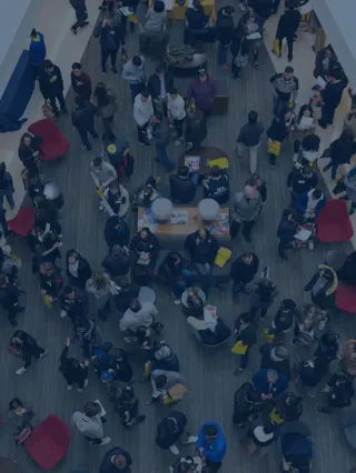 Crowd of Students From Above